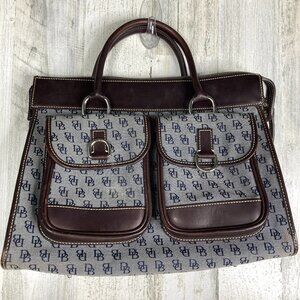 Dooney And Bourke Womens Gray Signature Jacquard Tote